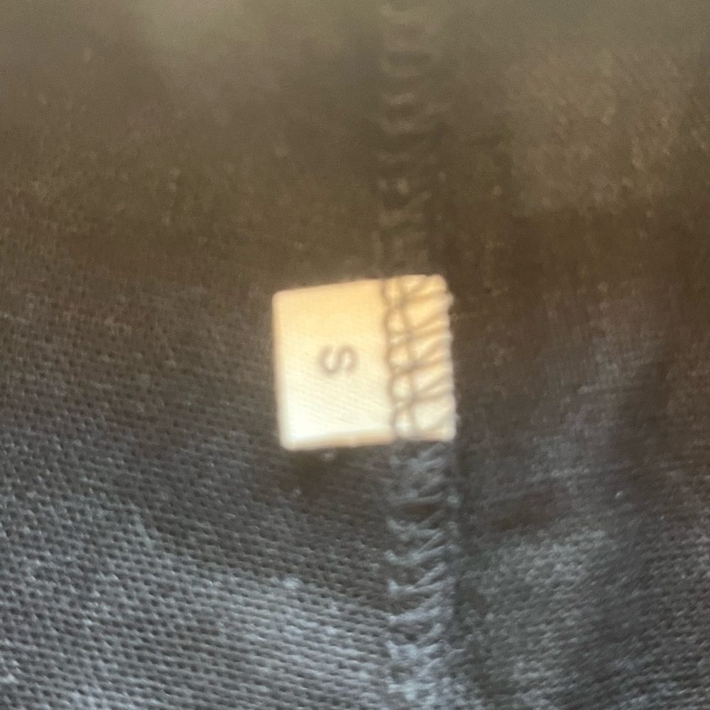 DONNI Black Linen Blend High Waist Sash Crop Pants S - Picture 8 of 11